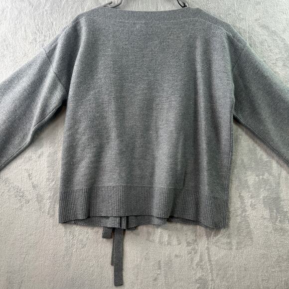 Club Monaco Gray Cashmere Sweater w/ Front Ribbon – Size S - Picture 2 of 9